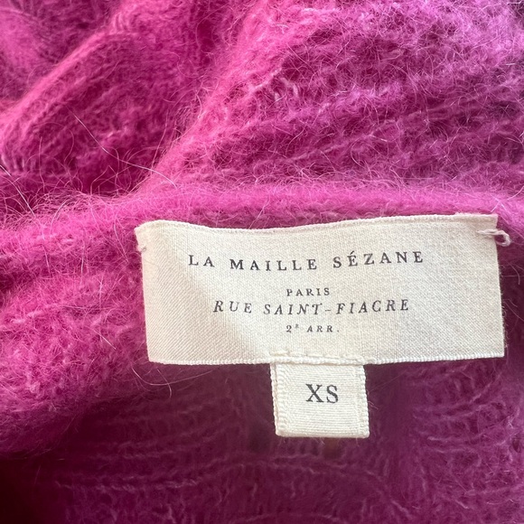 Sézane Susanna Kid Mohair/Wool Cardigan in Wisteria - NWOT - Picture 9 of 10